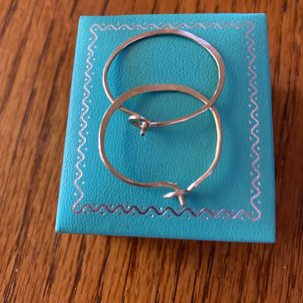 14k gold fill hammered earrings